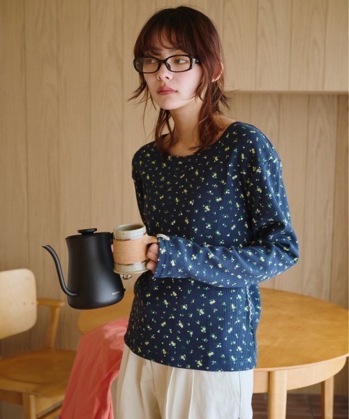「common gull products.」 長袖カットソー MEDIUM ネイビー レディース_画像3