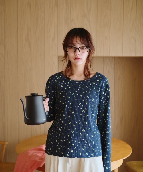 「common gull products.」 長袖カットソー MEDIUM ネイビー レディース_画像5