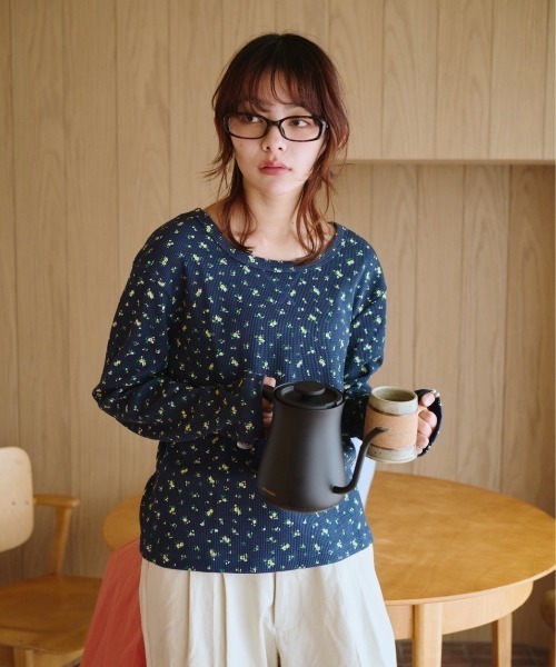 「common gull products.」 長袖カットソー MEDIUM ネイビー レディース_画像6