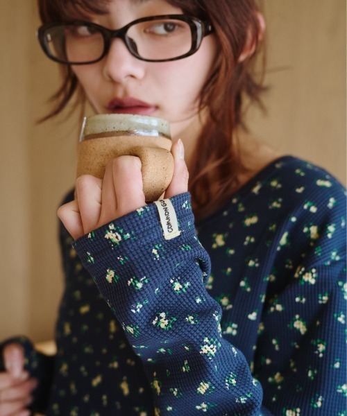 「common gull products.」 長袖カットソー MEDIUM ネイビー レディース_画像9