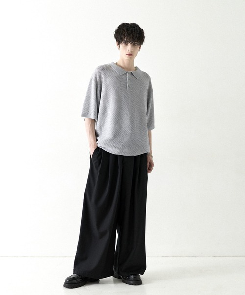 「LILL」 半袖ポロシャツ L ブラック メンズ_画像5