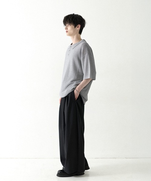 「LILL」 半袖ポロシャツ L ブラック メンズ_画像7