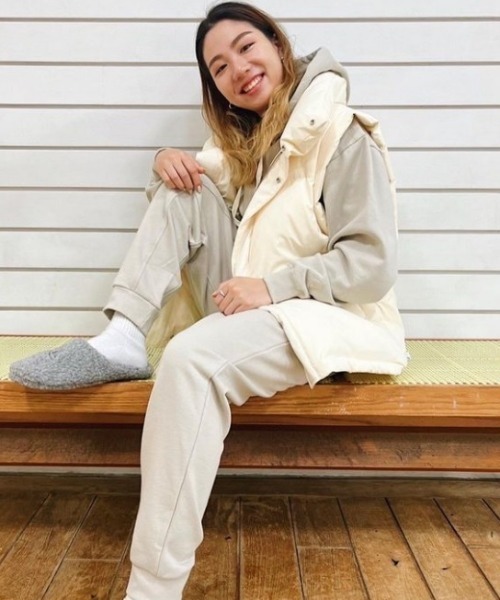 「Quiksilver」 スウェットパンツ LARGE ベージュ メンズ_画像3