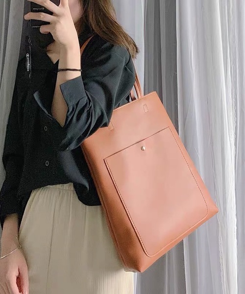 shopnikoniko（ショップにこにこ） トートバッグ 縦型 トートバッグ 前
