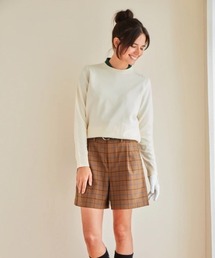HERG1 パンツ チェックストレッチバミューダパンツ / CHECK