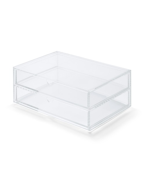 無印良品（MUJI） 収納 重なるアクリルケース2段引出・大 約幅25