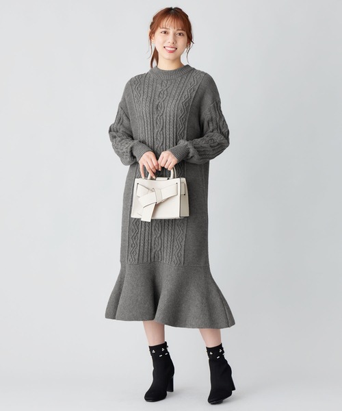 マイストラーダ　パールニットマーメイドワンピース♡美品 Mystrada（マイストラーダ）の「パール釦ニットマーメイド