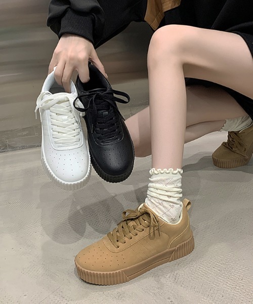 purerose93ページ♡⃜ Shoes in Closet スニーカー 軽量厚底 ベーシック シンプル 6884