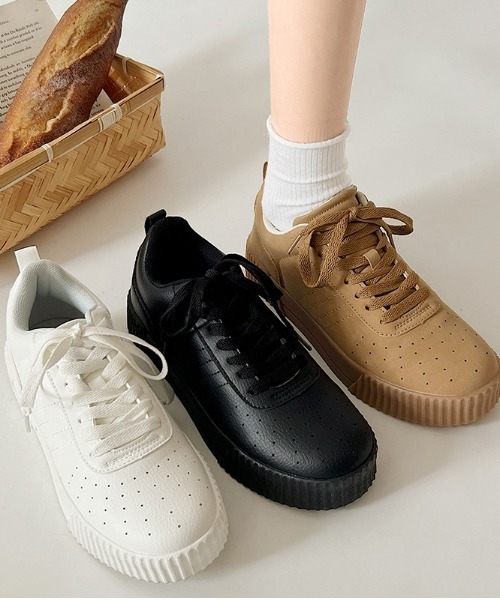 Shoes in Closet スニーカー 軽量厚底 ベーシック シンプル 6884