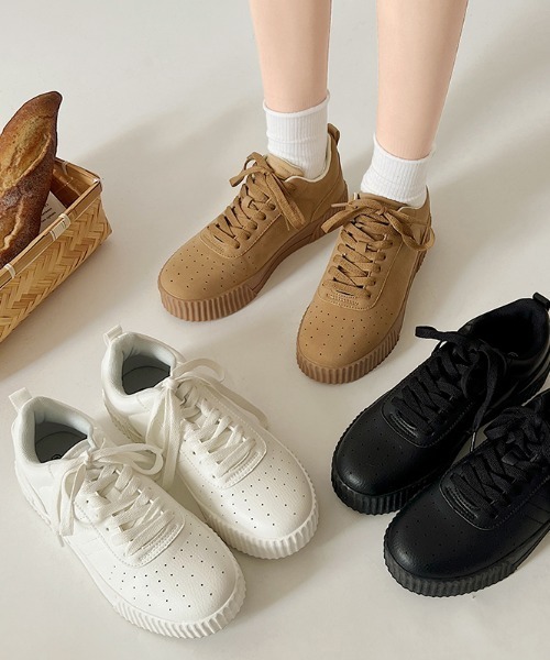 Shoes in Closet スニーカー 軽量厚底 ベーシック シンプル 6884