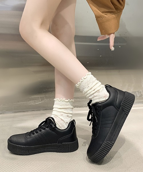 purerosa93ページ♡⃜ Shoes in Closet スニーカー 軽量厚底 ベーシック シンプル 6884