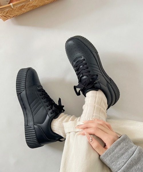 Shoes in Closet スニーカー 軽量厚底 ベーシック シンプル 6884