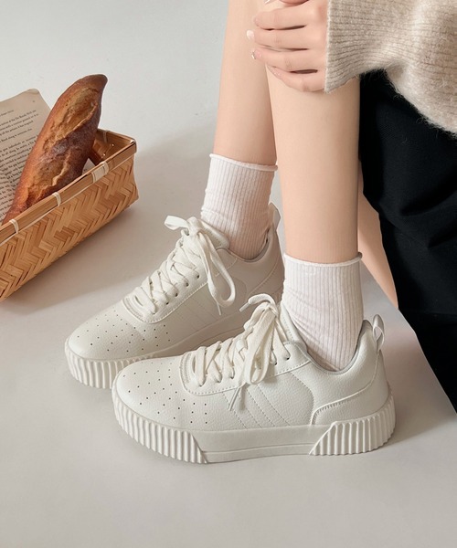 Shoes in Closet スニーカー 軽量厚底 ベーシック シンプル 6884