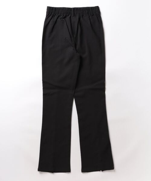 alotta パンツ フロントスリットパール調ストレッチパンツ