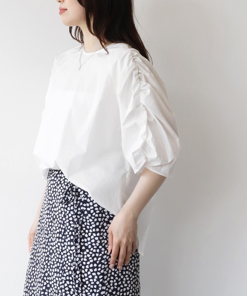MICA&DEAL ギャザースリーブブラウス MICA＆DEAL｜ギャザースリーブブラウス | Rakuten Fashion(楽天