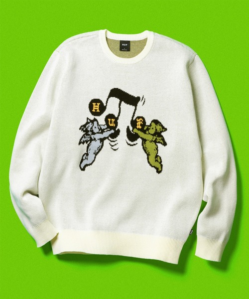 激安の / SWEATER INTARSIA SONG ニット セーター HUF ハフ メンズ 長袖 トップス
