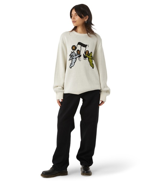 【気質アップ】 ニット セーター HUF SONG メンズ 長袖 ハフ / SWEATER INTARSIA トップス