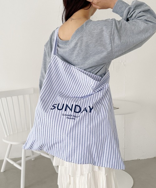 PIGGS トートバック　ロゴBIGトート CLEA トートバッグ SUNDAYロゴBIGトートバッグ レディース