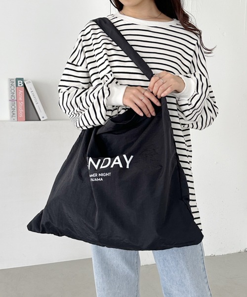 PIGGS トートバック　ロゴBIGトート CLEA トートバッグ SUNDAYロゴBIGトートバッグ レディース