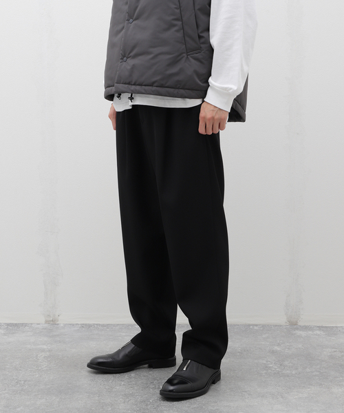 ATON パンツ (エイトン) BACK SATIN TAPERED PANTS PRAGCW0707 メンズ 