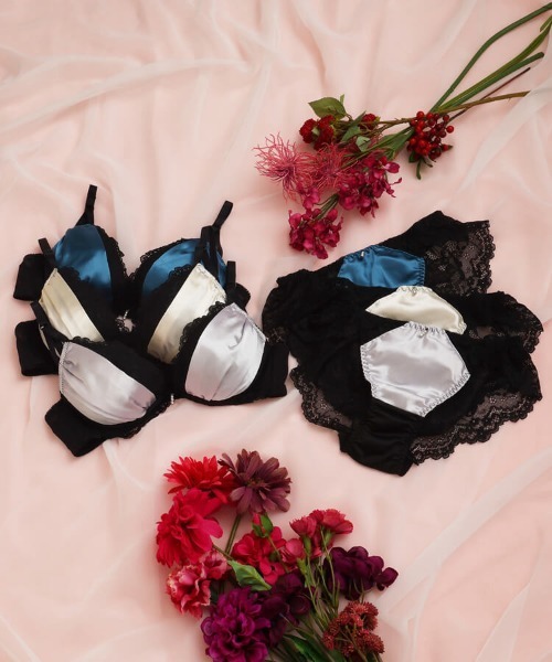 northerly ブラジャー ショーツセット セクシードレープサテン