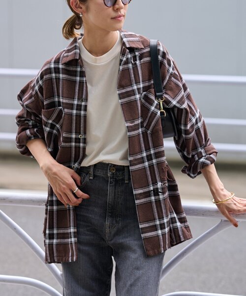 FRAMeWORK シャツ ブラウス dan river/ダンリバー 別注worn out check 