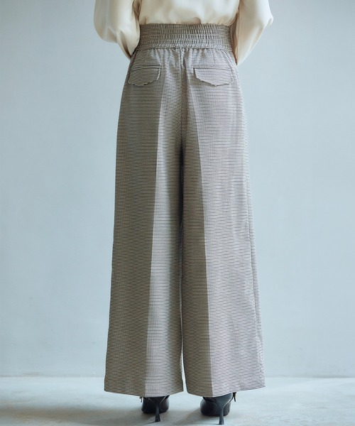 DABUWAWA キュート ハイウエスト ワイド スーツパンツ 2色 MAISON BREEZE Amu 【SETUP7】Two Tuck Wide Pant ワイドパンツ