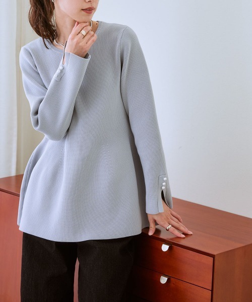 SONO ニットチュニック　黒　パール SONO ニットチュニック 黒 パール 美品】SONO ソーノ チュチュール