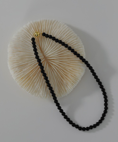 emesuelee ネックレス onyx carnelian necklace 6mm レディース 
