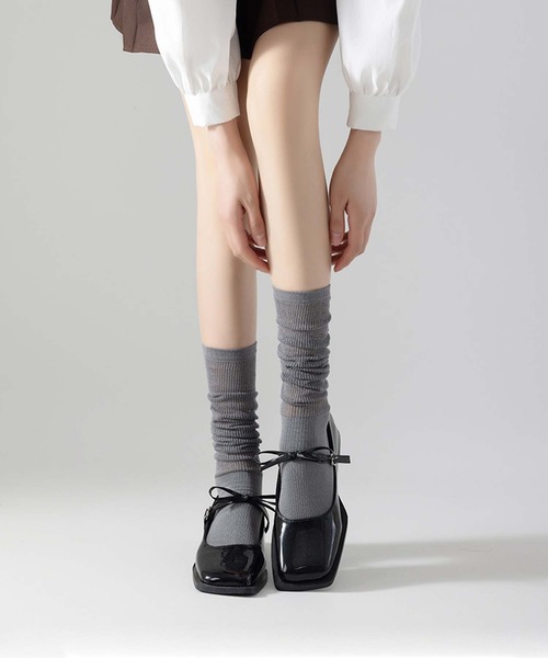 mosox 靴下 2Wayシアーハイソックス (SS) レディース : ZOZOTOWN Yahoo