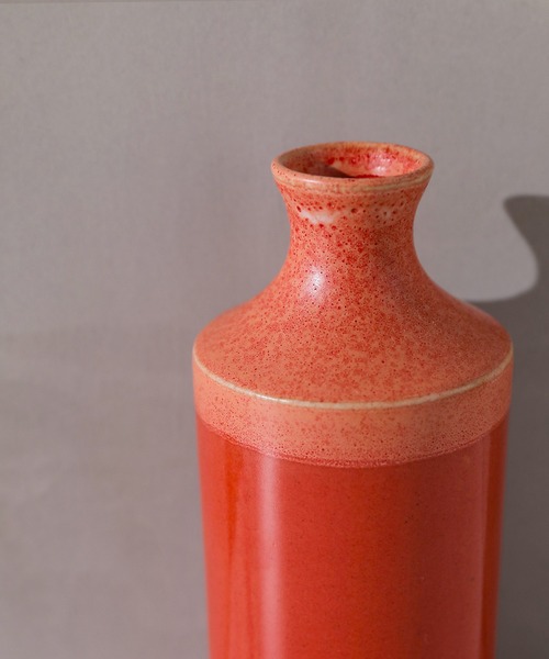 紅彩花瓶 花器 花生 壺 フラワーベース 赤色 朱色 花瓶 筒型一輪挿し 花器 フラワーベース 波佐見焼 : ZOZOTOWN Yahoo!店