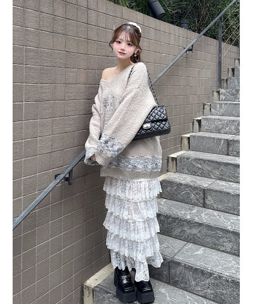 Darich ミックスカラーRDニットチュニック レディース