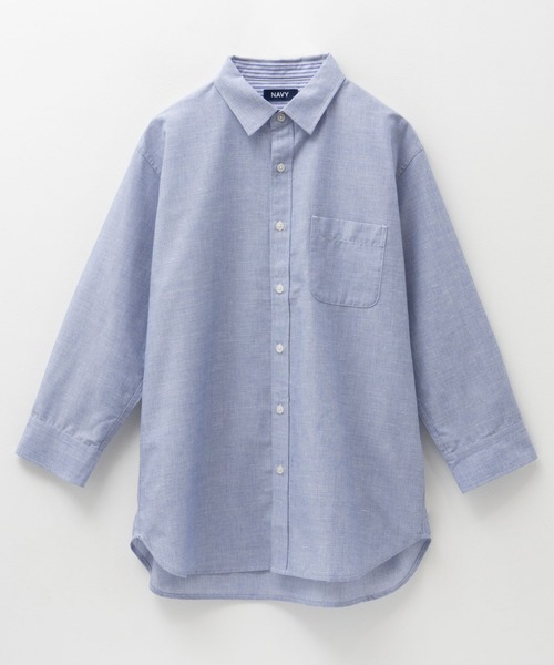 NAVY（ファッション） シャツ NAVY COOLMAX リネン七分袖シャツ