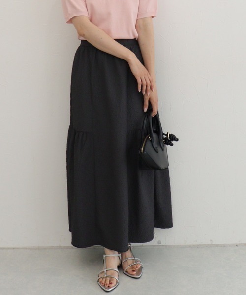 ジャカード ギャザー フレアスカート BEAUTY&YOUTH UNITED ARROWS（ビューティーアンドユース