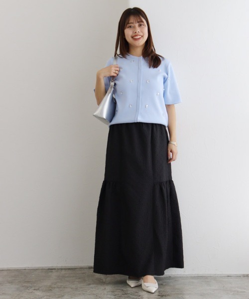 ジャカード ギャザー フレアスカート BEAUTY&YOUTH UNITED ARROWS（ビューティーアンドユース