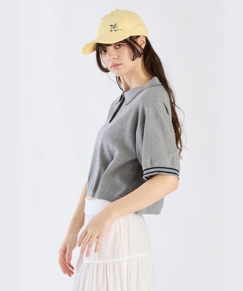 To b. by agnes ポロシャツ ポロ コットンニットポロ レディース