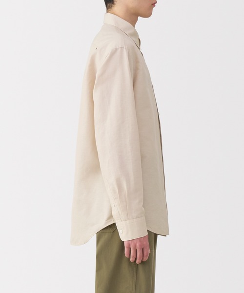 無印良品（MUJI） シャツ 紳士 ヘンプコットン長袖シャツ メンズ 