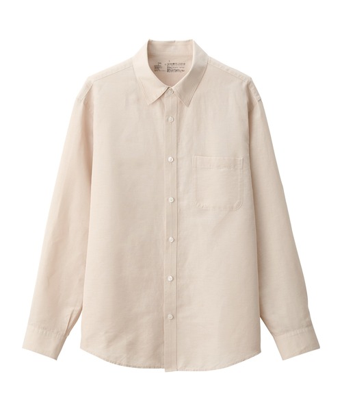 無印良品（MUJI） シャツ 紳士 ヘンプコットン長袖シャツ メンズ 