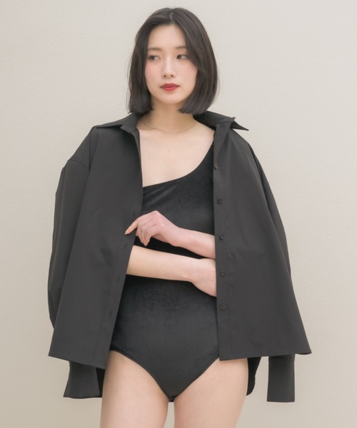 ブラウス シャツ 「ラッシュガードとしても使える！」オーバーサイズベーシックシャツ レディース