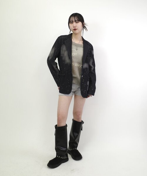 WHO'S WHO gallery ジャケット テーラードジャケット スプレー
