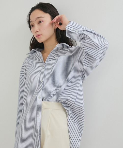 LE CERCLE par rope' ブラウス シャツ ストライプシャツ レディース