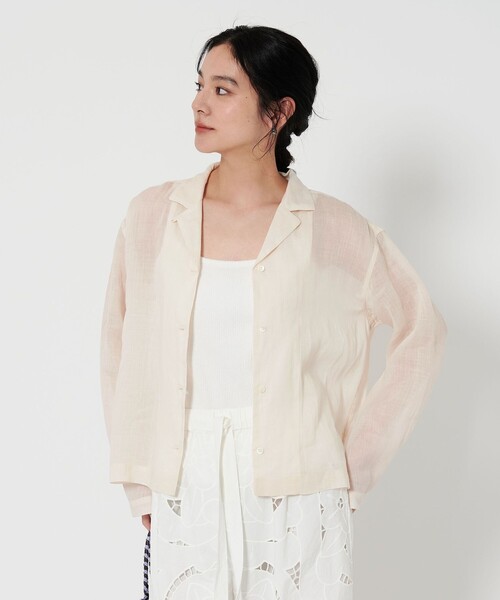 BEAUTY＆YOUTH UNITED ARROWS ブラウス シャツ 麻 オープン