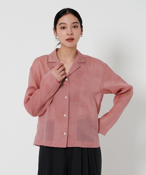チュウ様 BEAUTY＆YOUTH UNITED ARROWS ブラウス シャツ 麻 オープン