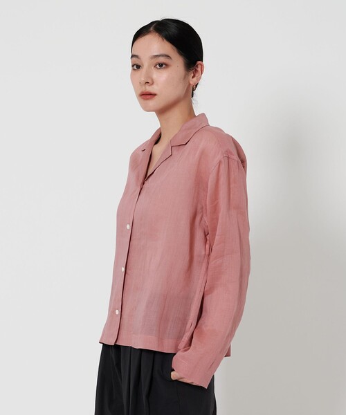 ブラウス シャツ 麻 オープンカラー シャツ レディース BEAUTY＆YOUTH UNITED ARROWS ブラウス シャツ 麻 オープン