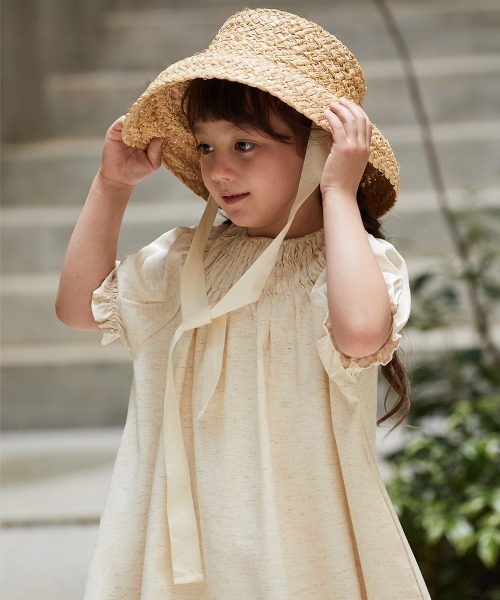 riziere 帽子 ハット ラフィアバケットハット キッズ 子供