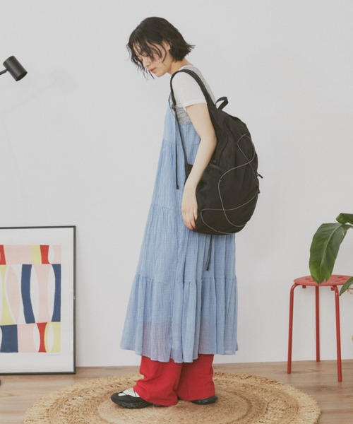 MERLOT（メルロー） ワンピース 「肩紐で長さ調整可能」ギンガム
