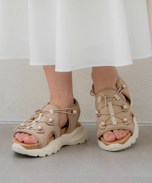 Noela＊スポーツサンダル Noela サンダル キラキラスニーカーサンダル レディース