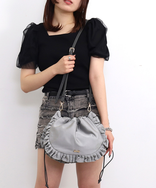 ＊お値下げ❣️【未使用】SMIR NASLI ショルダーバッグ＊ SMIR NASLI（サミールナスリ） ショルダーバッグ バッグ フリル巾着