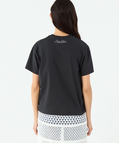 MACPHEE（マカフィー） tシャツ ボタニカルエンブロイダリー ハーフ