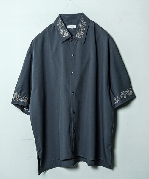 En serio TOKYO シャツ 半袖 半袖刺繍シャツ メンズ レディース